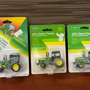 (3) John Deere Tractors w/ Sound Guard Body - 1/64