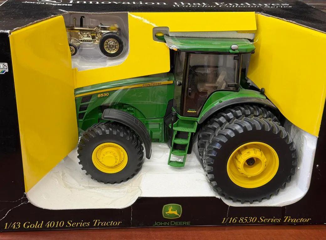 John Deere Gold 4010 (1/43) and 8350 (1/16) Tractors