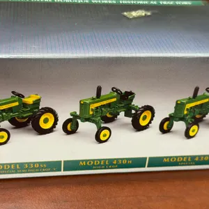 (3) John Deere 330, 430H, 430V Tractors Set - 1/64