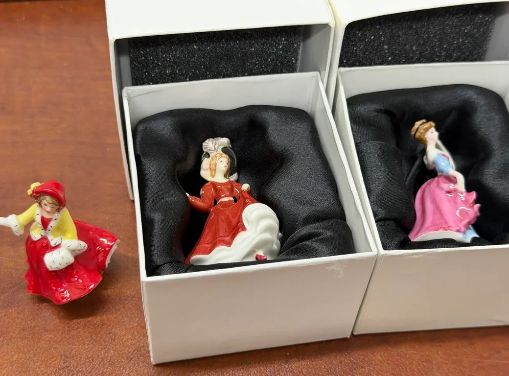 (3) Royal Doulton Mini Figurines - Fest Joy, Patricia, Amy