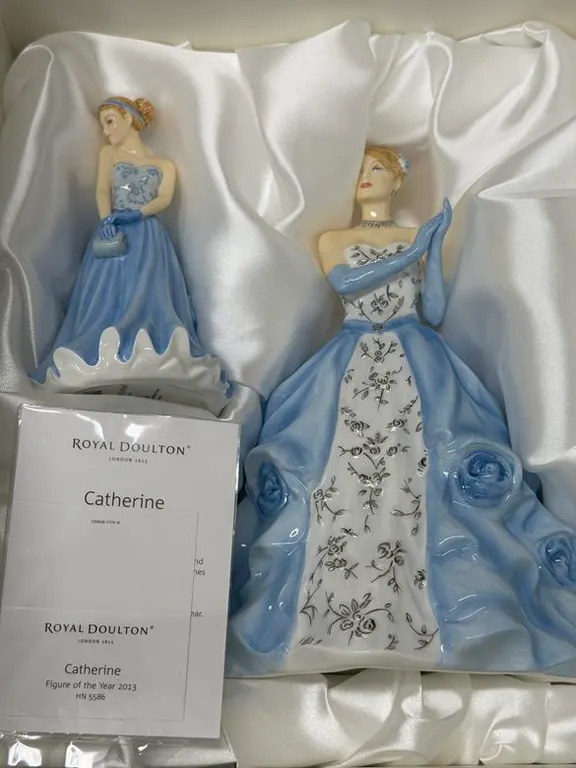 (2) Royal Doulton "Catherine" "Kate" Figurine Set