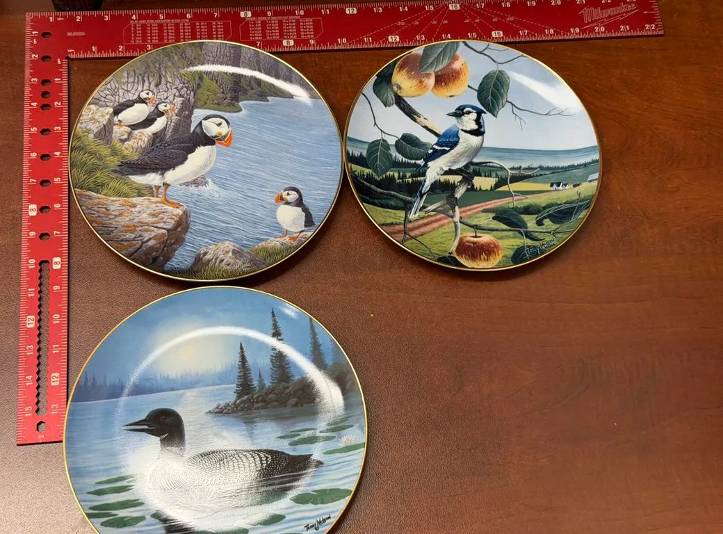(3) Terry McLean Plates - Clowns of the Crags, Orchard Sentinel & Wilderness Call