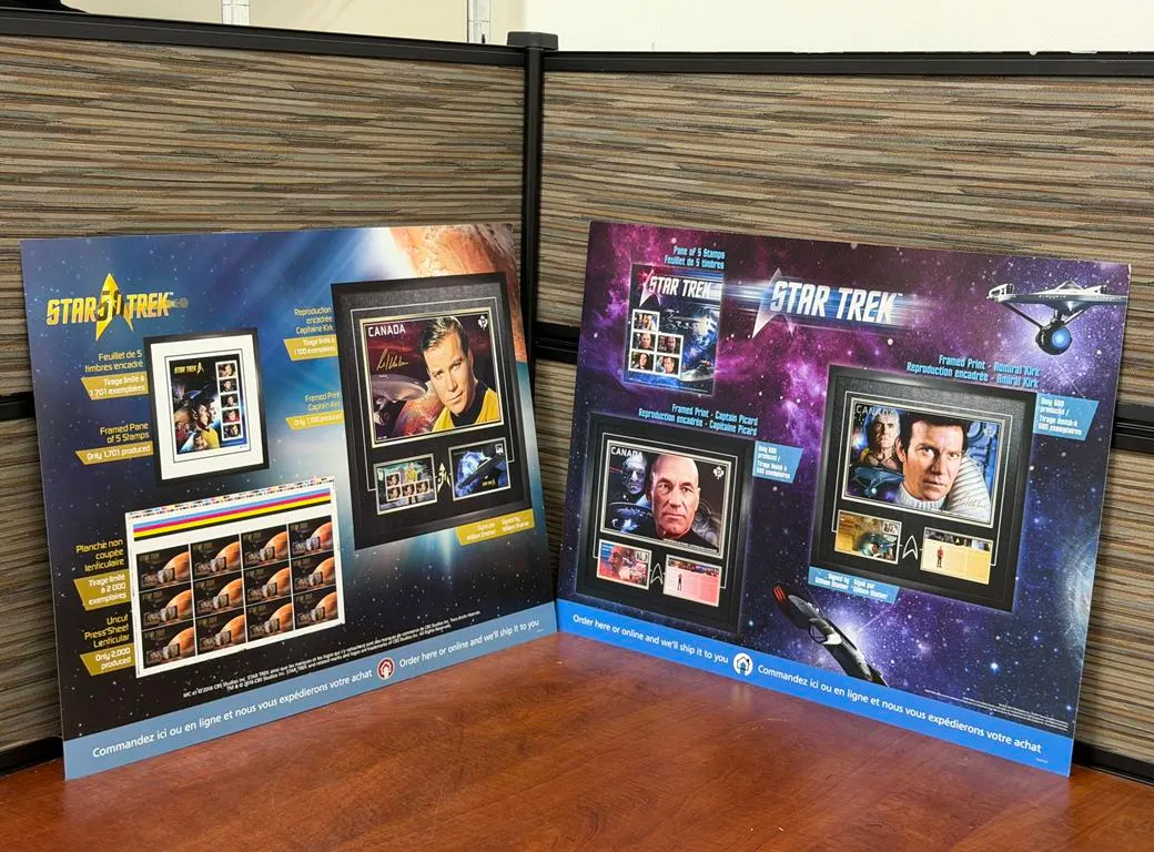 (2) Star Trek Stamps Picture - Unframed Posters