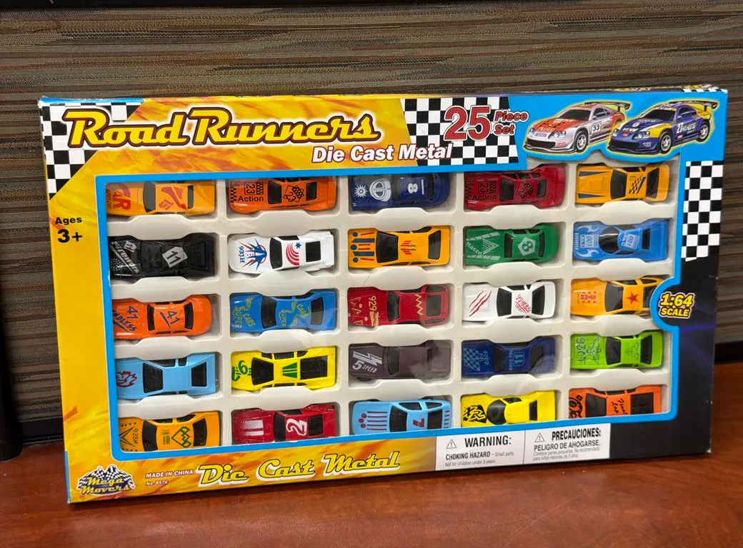 Road Runners Die Cast 25-Piece Car Set