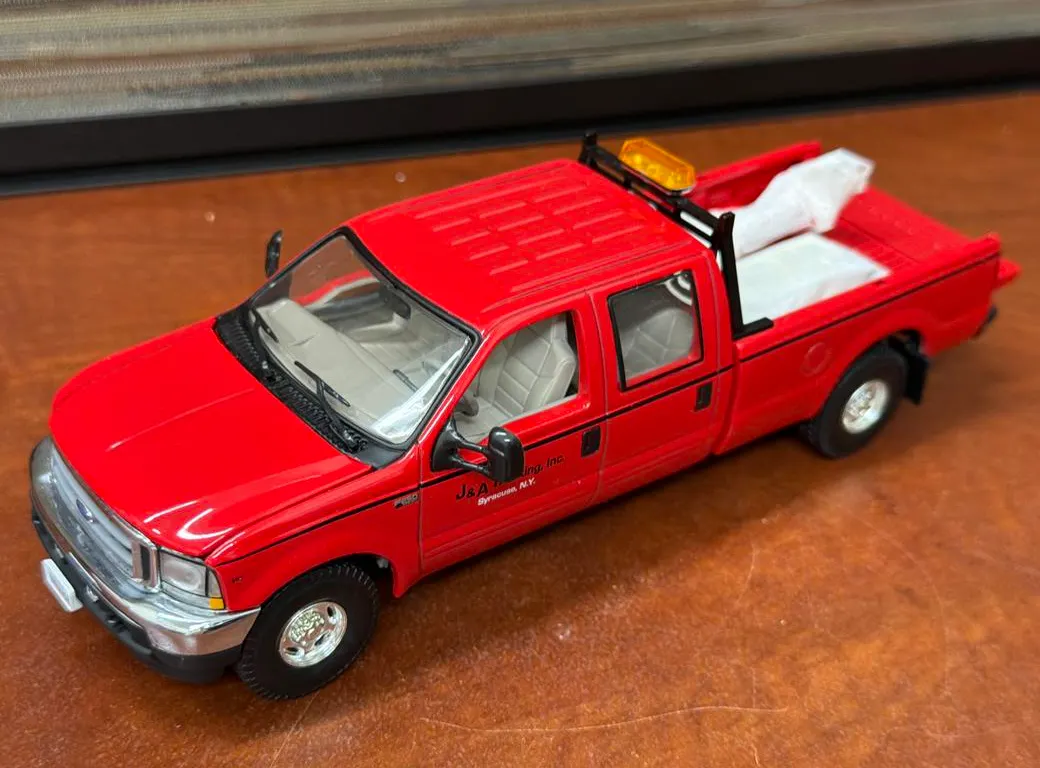 J&A Trucking Ford F250 Red Truck - 1/34