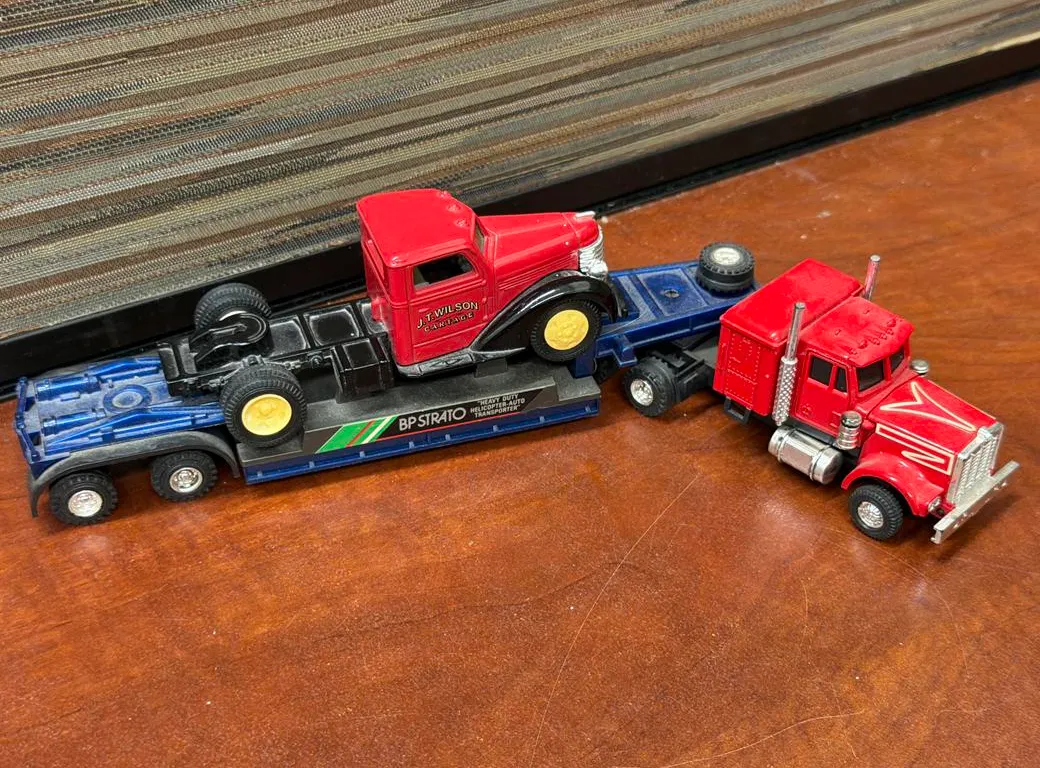 Red Semi Truck & BP Strato Transporter, Wilson Trk - 1/64