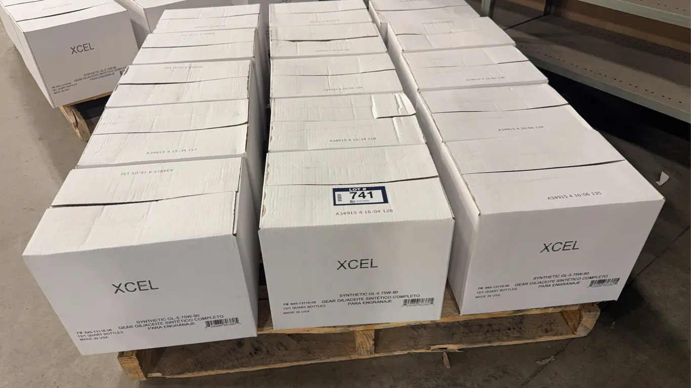 Pallet of (15) Cases of XCEL Synthetic GL-5 75W-90 Gear Oil