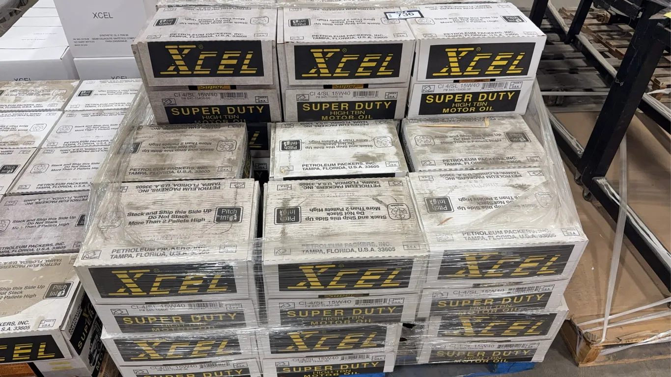 Pallet of (39) Cases of XCEL 15W40 Super Duty Motor Oil