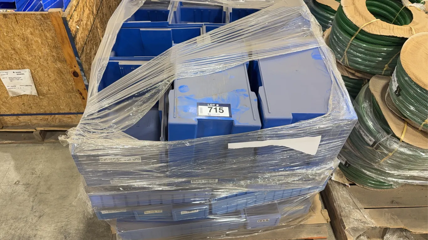 Pallet of Asst. Plastic Parts Bins