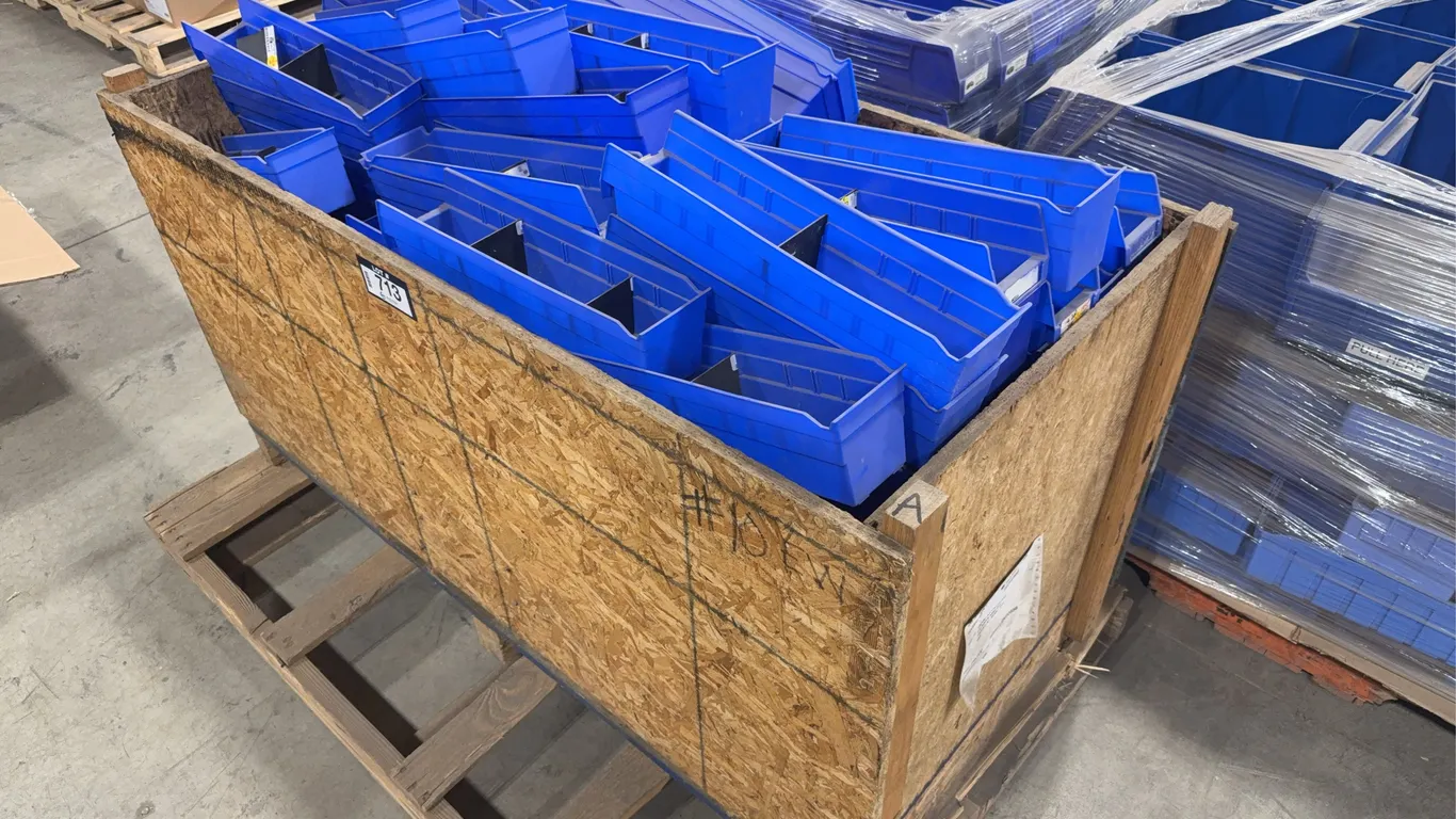 Crate of Asst. Parts Bins
