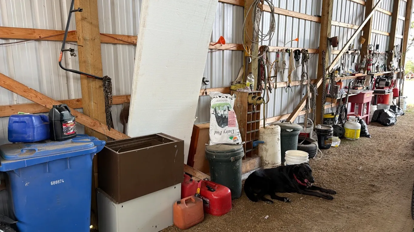 Large quantity of shop and yard supplies and support