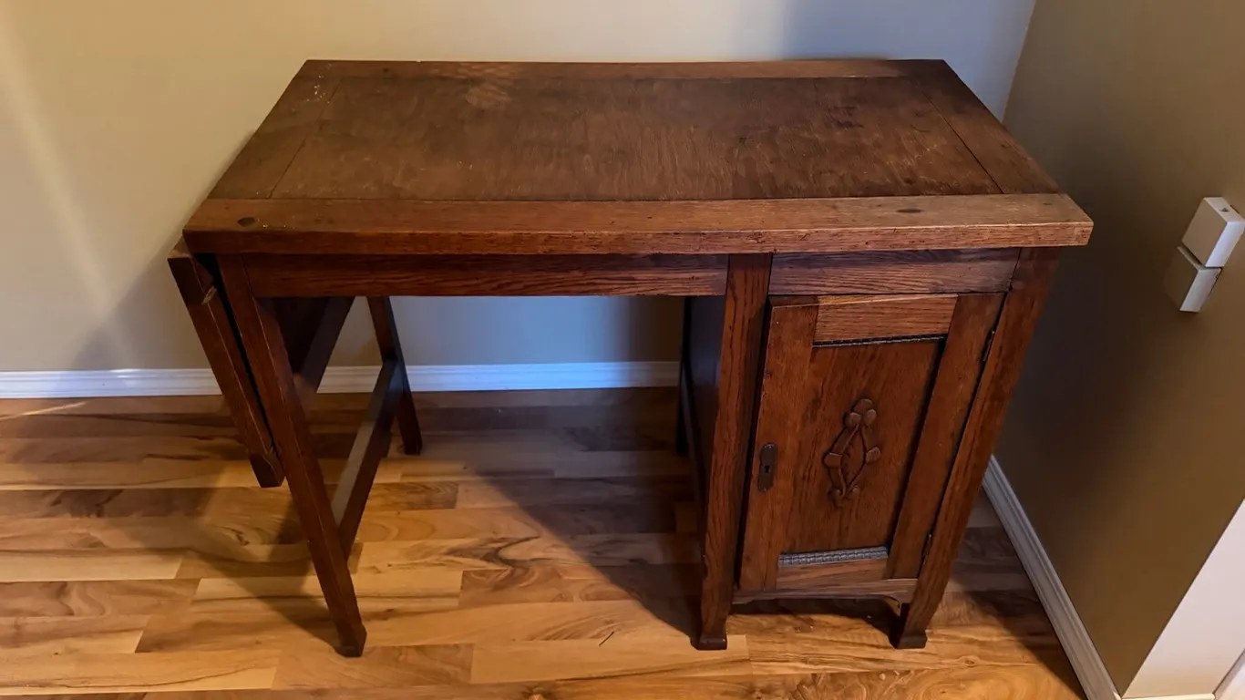 Antique Sewing Machine Work Station