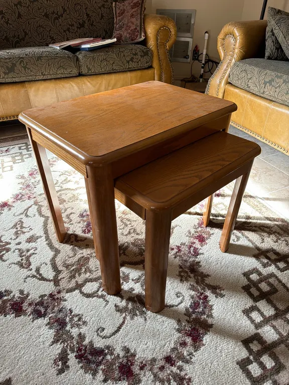 Oak Nesting Table Set
