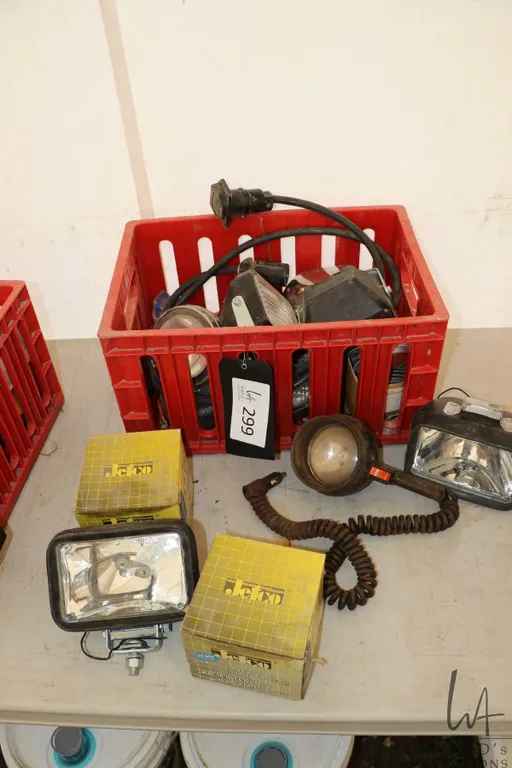 Selection of truck lighting, trailer plug etc.