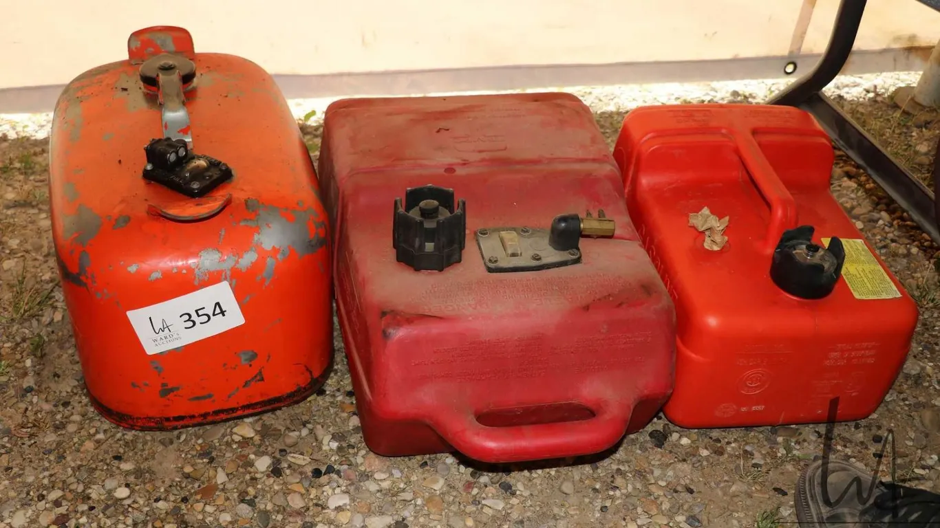 Three gas cans for boats