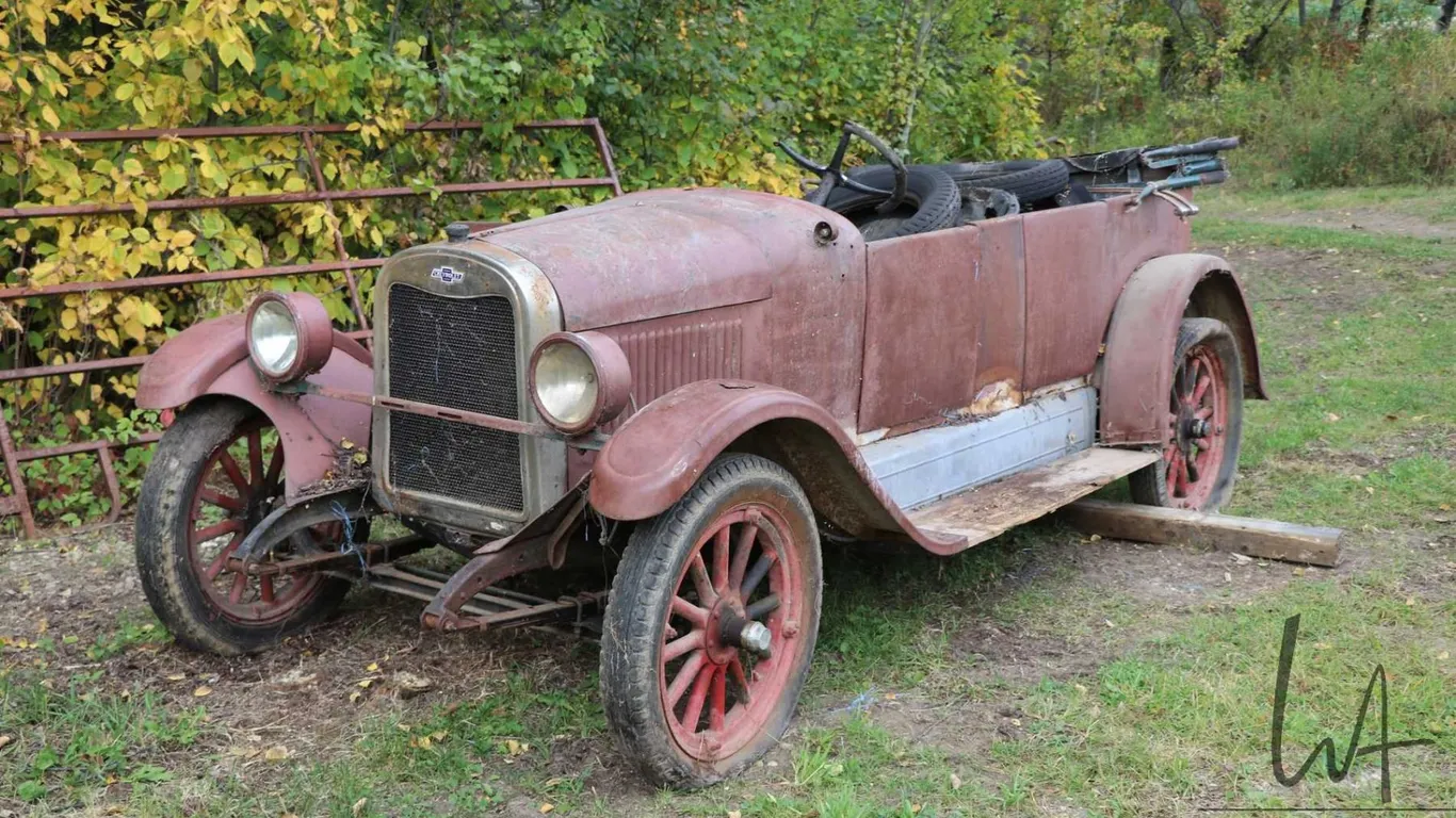 Antique Chevrolet in as found condition