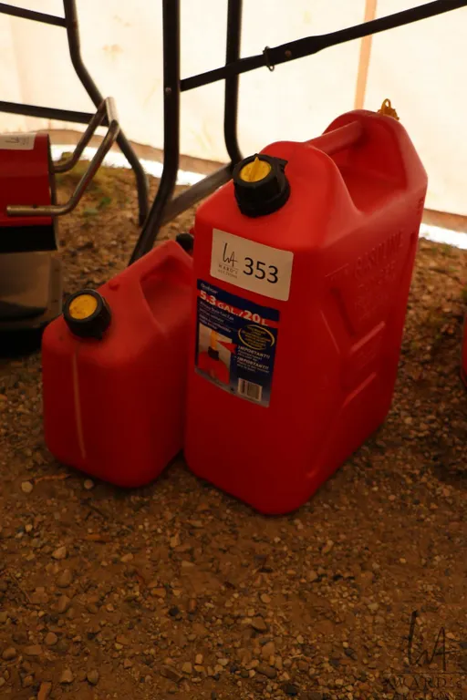 Two gas cans