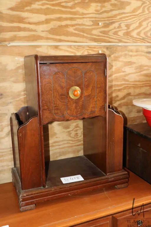 Art Deco side table with book storage