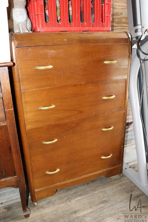 Four drawer waterfall highboy