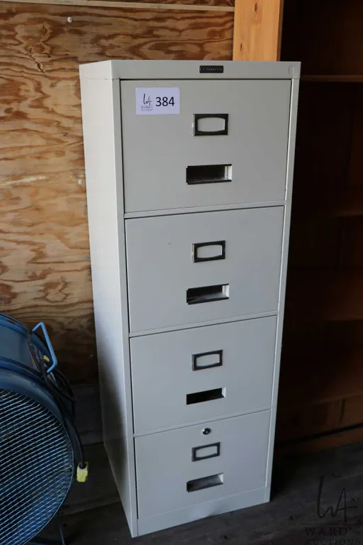 Four drawer metal filing cabinet
