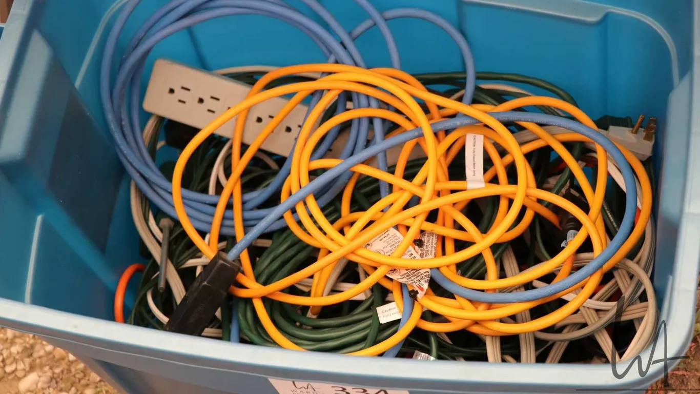 Selection of 110 volt extension cords