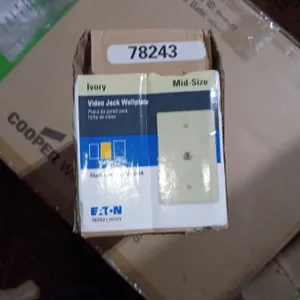 Ivory Video Jack Wall Plates, New