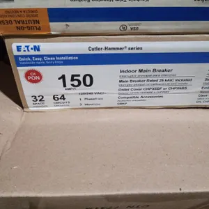 Cutler-Hammer 150 Amp Indoor Main Breaker, New