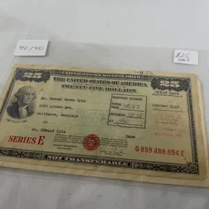 (2) TWENTY FIVE DOLLAR SAVINGS BOND