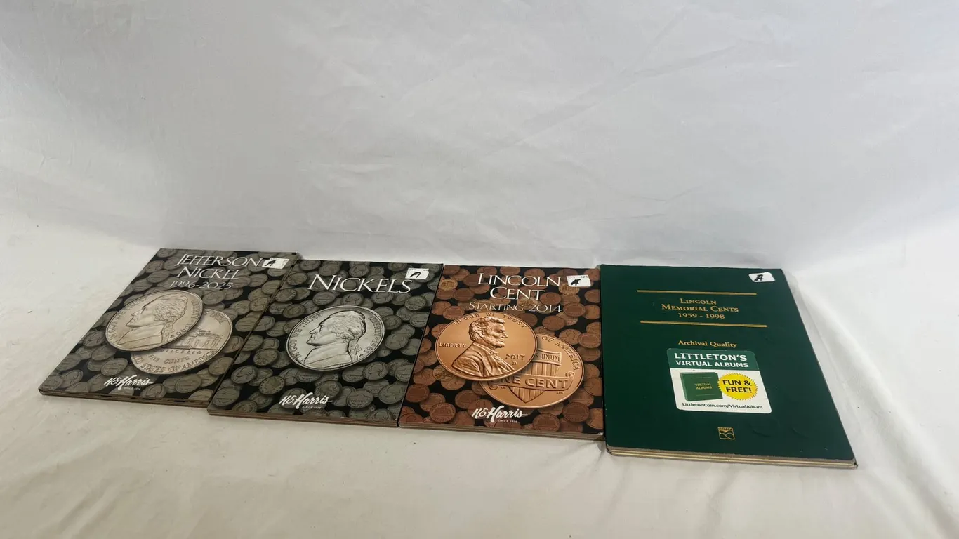 (2) BOOKS OF NICKELS AND (2) BOOKS OF PENNIES