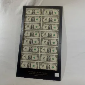 1/2 SHEET UNCIRCULATED 1981 DOLLAR BILLS