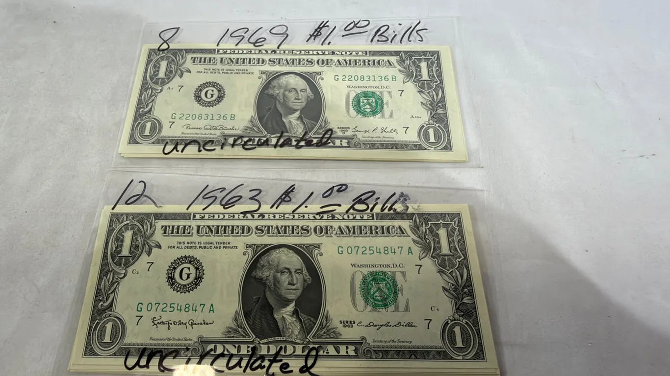 (20) UNCIRCULATED DOLLAR BILLS