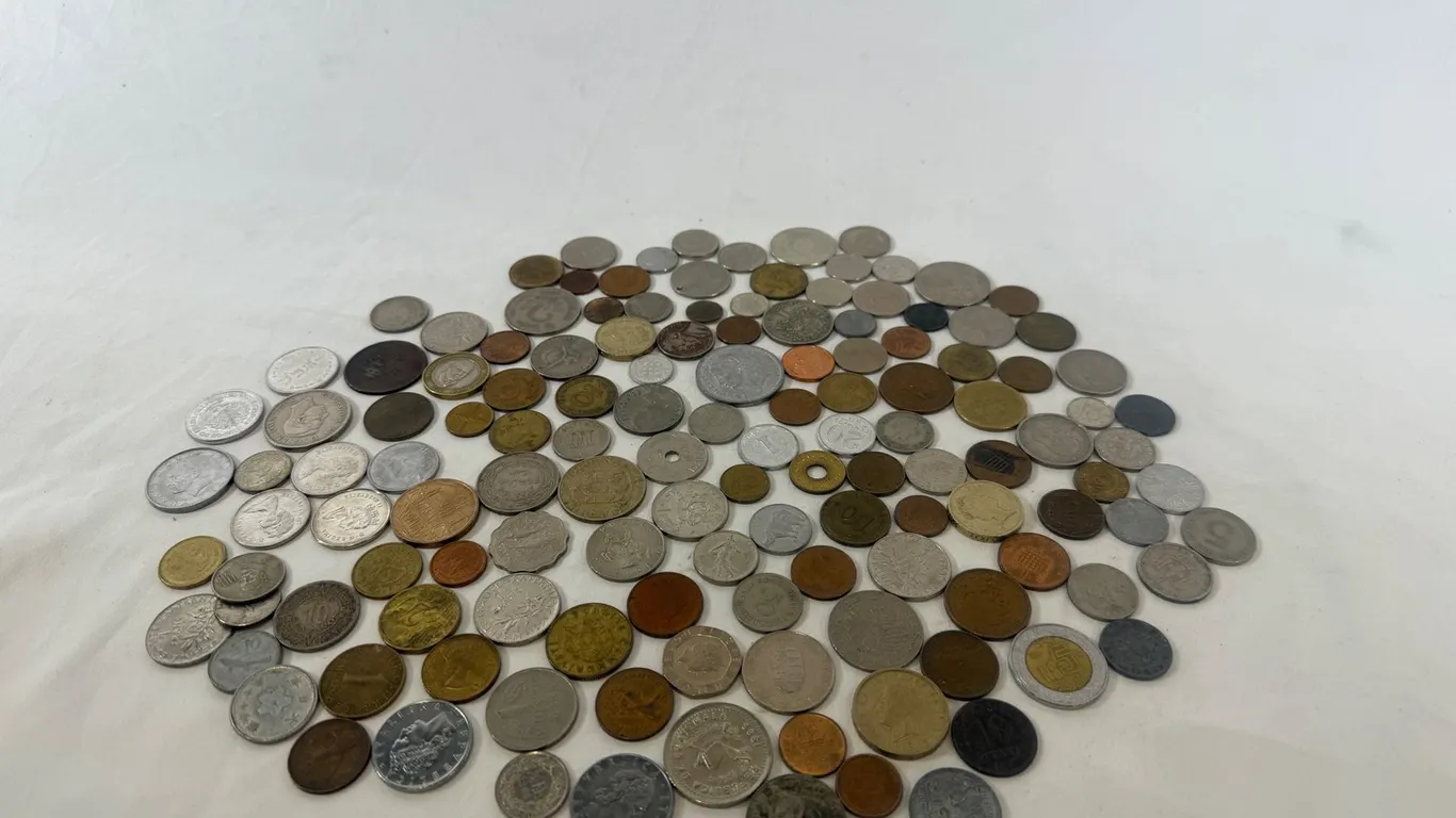 BAG OF FOREIGN COINS
