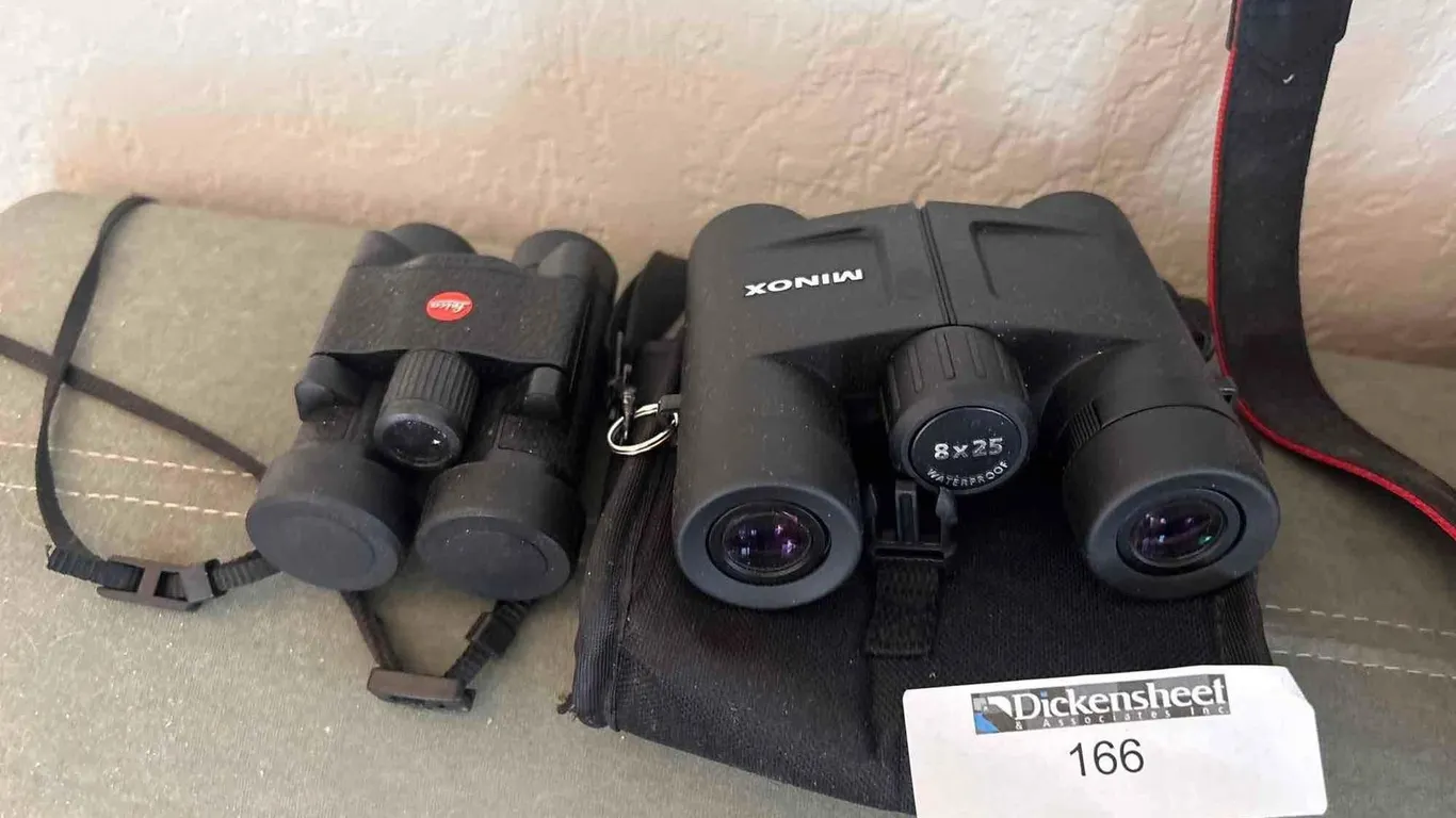 (2) MINOX & LEICA BINOCULARS