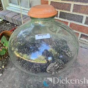 PLANTERS AND GLASS GARDEN VESSEL