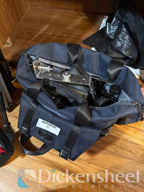 CAMERA FLASH BRACKETS, CORD & CAMERA BAG