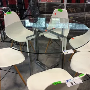 ZUO MODERN PUR ROUND GLASS DINING TABLE PROFILE