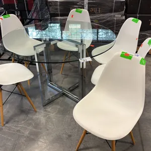 EAMES-STYLE MOLDED SHELL SIDE CHAIRS
