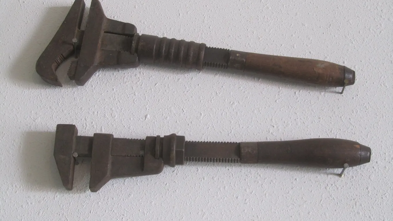 (2) Antique 18" Pipe Wrenches