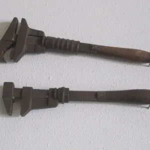 (2) Antique 18" Pipe Wrenches