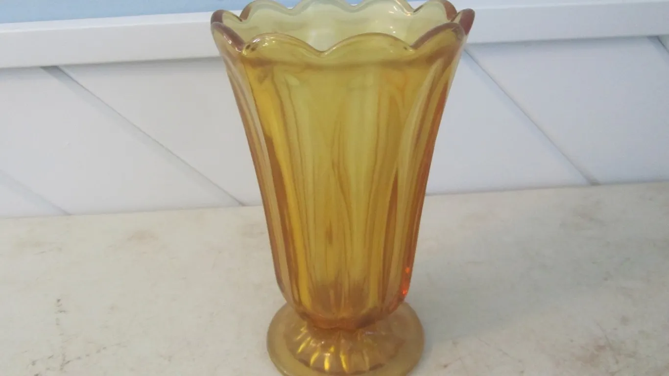 Amber Glass Vase