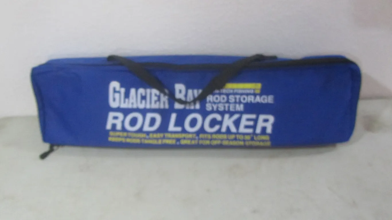 Glacier Bay Rod Locker w/(3) Ice Fishing Rods