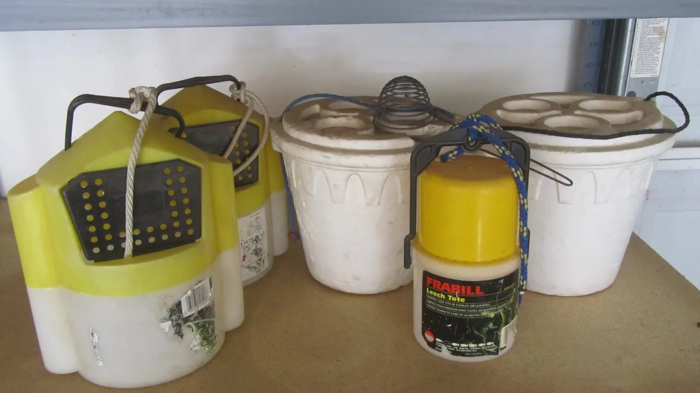 Lot Of Assorted Bait Buckets