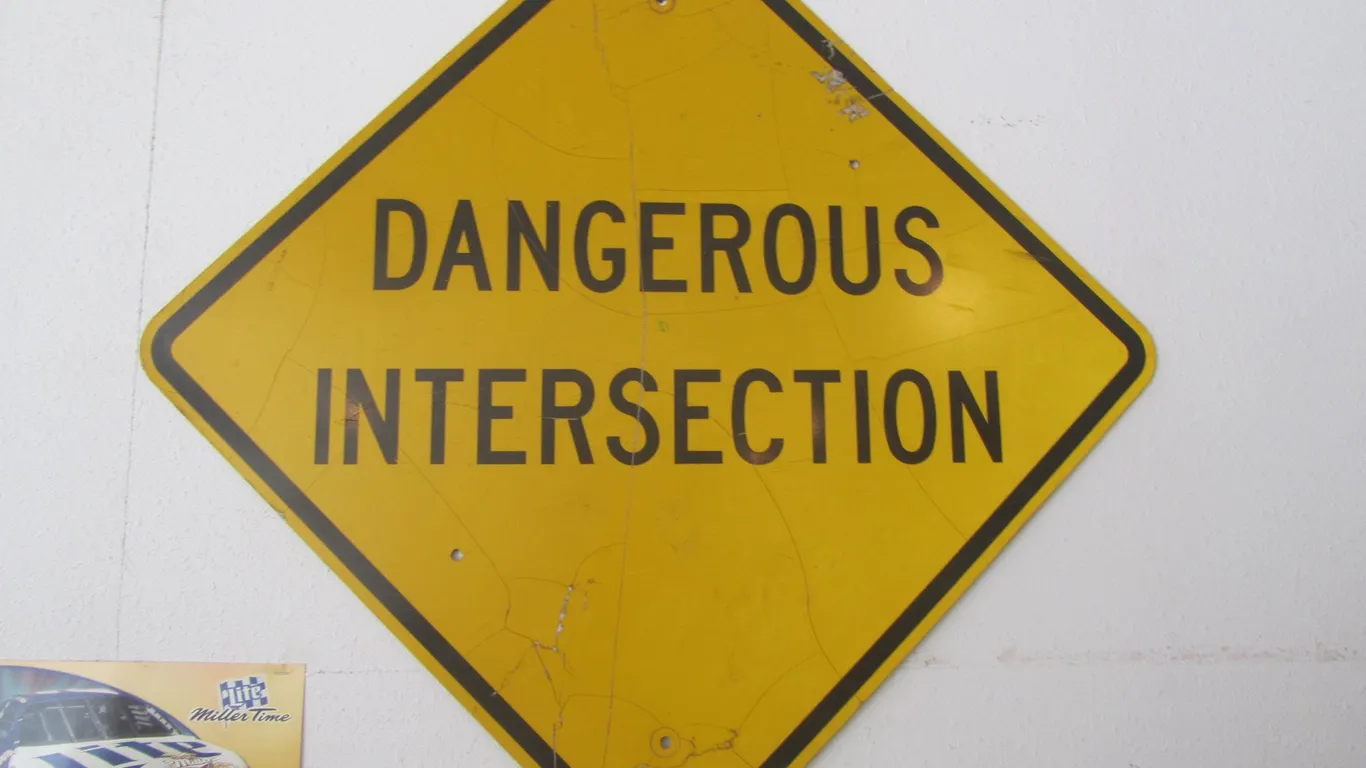 Dangerous Intersection Road Sign