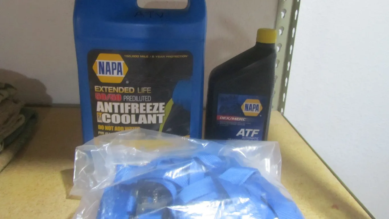 NAPA Auto Fluids w/Some Ratchet Straps