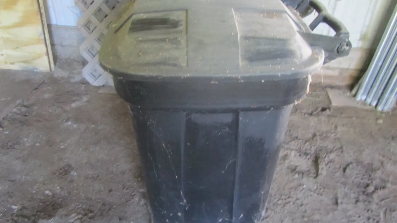 Trash Bin W/Wheels