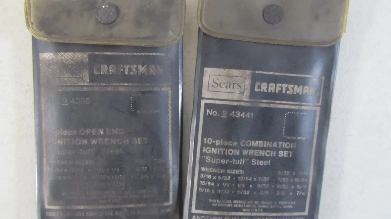 (2) Sears/Craftsman SAE Ignition Wrench Sets