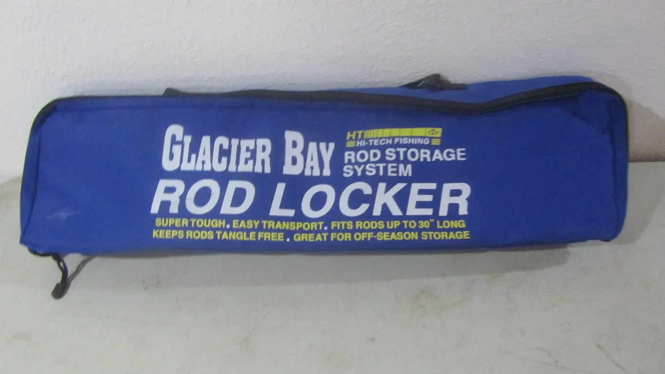 Glacier Bay Rod Locker w/(2) Ice Fishing Rods