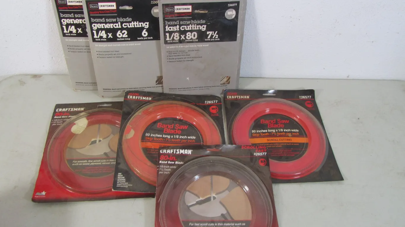 Lot Of Sears/Craftsman Band Saw Blades