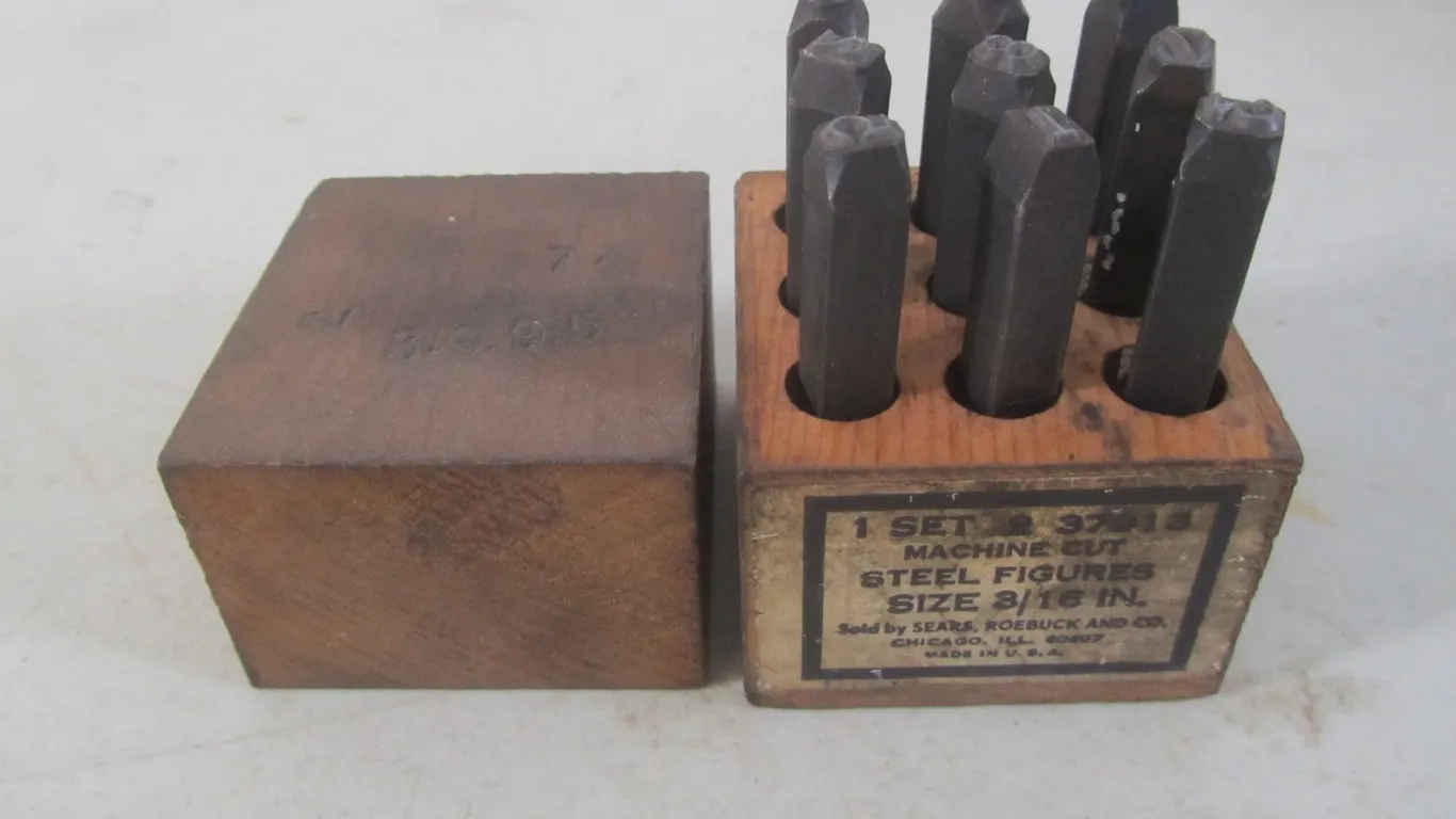 Sears 3/8" Steel Number Punch Set