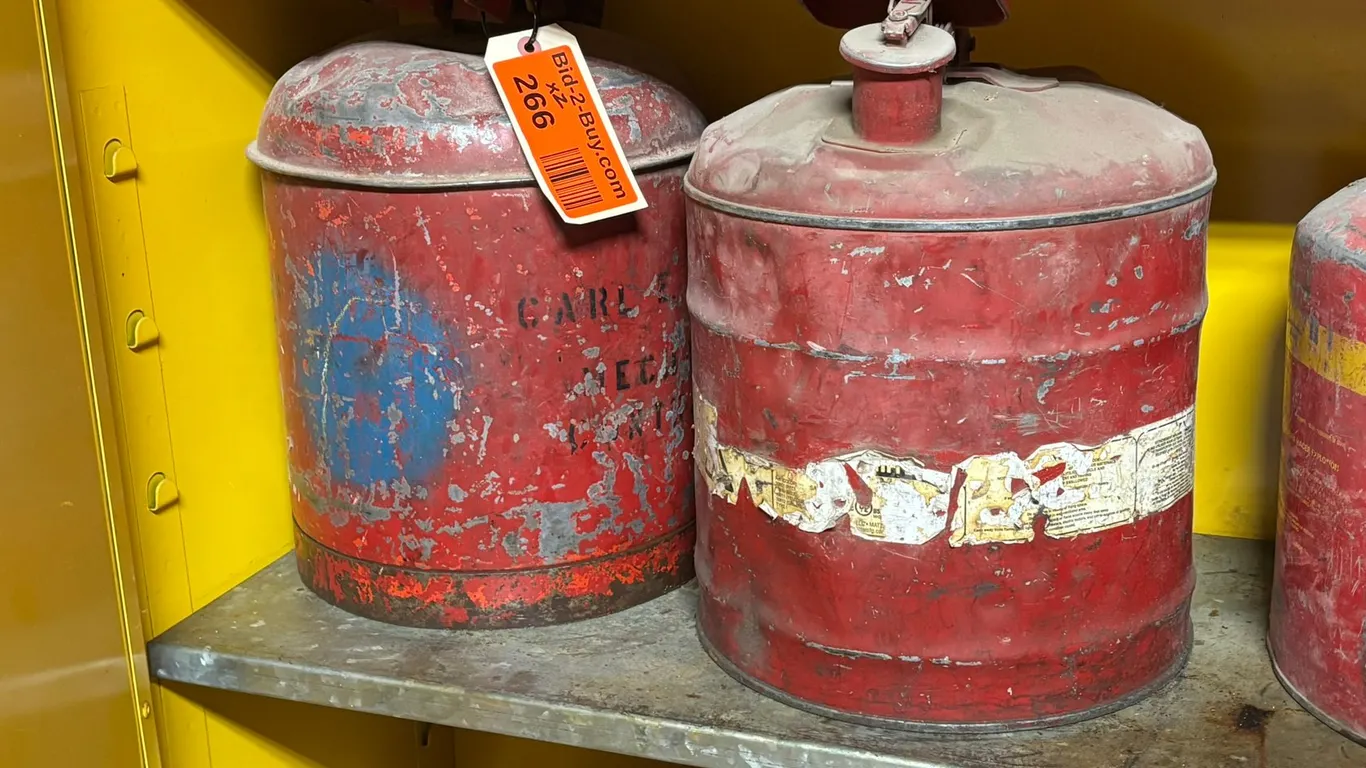 (2) Metal Gas Cans